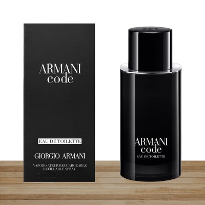 GIORGIO ARMANI CODE EAU DE TOILETTE REFILLBLE SPRAY FOR MEN 75ML