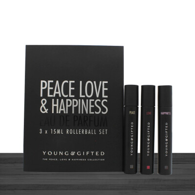 Young And Gifted Peace, Love And Happiness 3 x 15ml Roll On