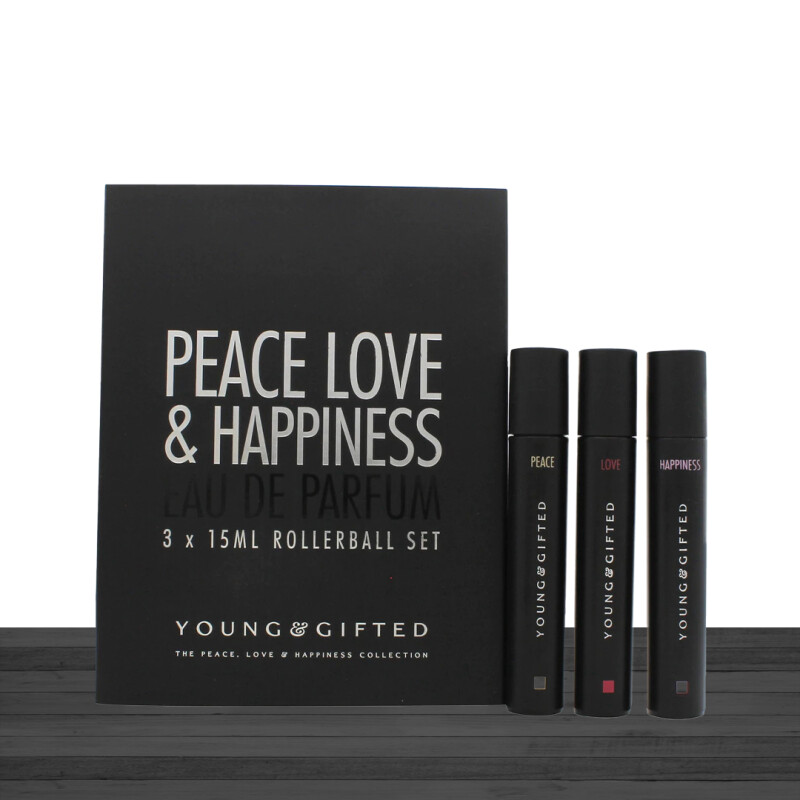 Young And Gifted Peace, Love And Happiness 3 x 15ml Roll On